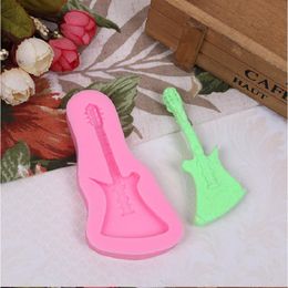 Cake Tools Musical Instrument Guitar Silicone Fondant Soap 3D Mould Cupcake Jelly Candy Chocolate Decoration Tool Moulds