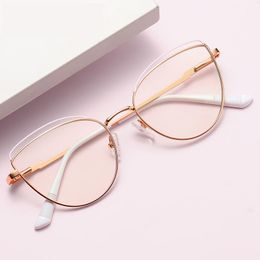 Sonnenbrillen Trendy Design Multi Color Metall Optische Brillen mit Anti Blue Blocking UV400 Filter