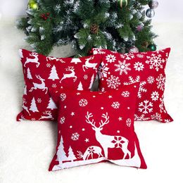 Pillow Case 1pcs Christmas Decorations Creative Printing Sofa Soft Cushion Pillowcase Without