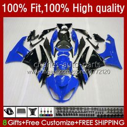 Bodys Injection For KAWASAKI NINJA ZX 6R 600 CC 6 R 636 ZX6R 09 10 11 12 13No.74 ZX600 ZX636 ZX-636 600CC 2009 2010 2011 2012 ZX-6R ZX600C 2009-2012 OEM Fairings blue black