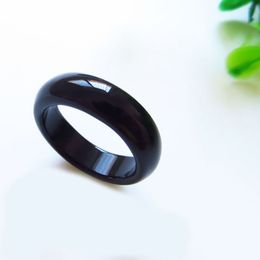 Natural Agate Chalcedony Rings White Black Pink Sweet Female Jade Ring Tail Ring Jewellery Index Finger Simple