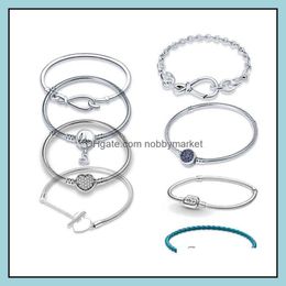 Charm Bracelets Jewelry Pan Jiadora S925 White Copper Bracelet Girl Snake Bone Chain Couple Diy Romantic Basic - Meilong Drop Delivery 2021