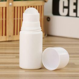 30ml 50ml 100ml White Plastic Roll On Bottle Refillable Deodorant Bottle Essential Oil Perfume Bottles DIY Cosmetic Container SN