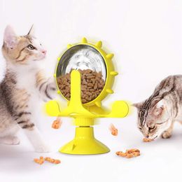 Windmills Leaky Cat Food Ball Toy Cats Turntable Bucket Implement Windmill Dog Pet Products WY1319