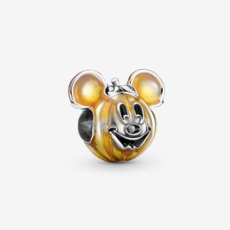 100% 925 Sterling Silver Mouse Pumpkin Charms Fit Pandora Original European Charm Bracelet Fashion Women Halloween Jewellery Accessories