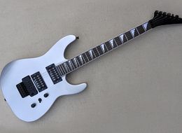 Silver Electric Guitar with Floyd Rose,Humbuckers Pickups,Rosewood Fretboard