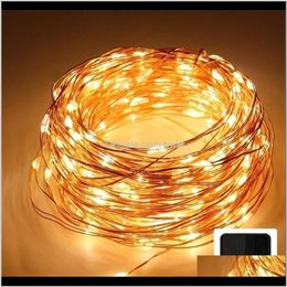 Festive Party Supplies & Garden Drop Delivery 2021 Solar Copper Wire Lights String Merry Decorations For Home Christmas Outdoor Decor Navidad