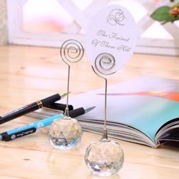 Fashion Crystal Ball Label Holder Hotel Restaurant Decoration Wedding Romantic Seat Card Business Cards Holders Creative Gift