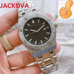 Crime Premium Mens SportS Wristwatch 42mm Quartz Movement Male Time Clock Watch Fulll Stainless Steel Band Belt super Generous Fine President Wristwatches