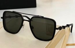 Square Sunglasses Full Black Metal Frame Black Lens Shades Classic Sun Glasses for Men uv400 protection Eyewear Summer with box