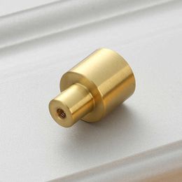 New all copper solid bedroom wardrobe door handle Chinese single hole furniture drawer golden TV cabinet