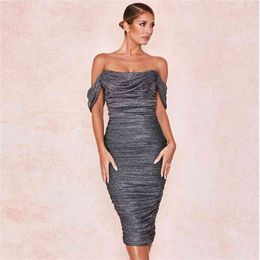 Party Club Elegant Bandage Dresses Bodycon Dress Summer Autumn Women Celebrity Clothes 210515