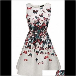 Casual Clothing Apparel Drop Delivery 2021 Acevog Womens Vintage Audrey Hepburn 50S Inspired Rockabilly Swing Cocktail Short White Dresses Dr