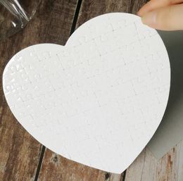 Party Favour Gift Blank Heart Shaped Puzzles 75pieces Sublimation Blanks Pearl Jigsaw DIY Puzzle Wedding Birthday Valentine's Day SN2153