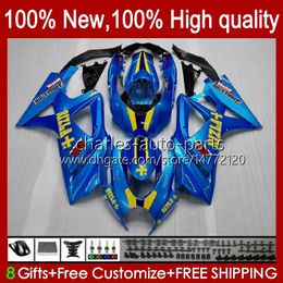 SUZUKI GSX R1000 GSXR 1000 1000CC 2007-2008 48NO.7 GSX-R1000 GSXR1000 K7 07 08 GSXR-1000 GSXR1000CC 2007 2008 OEM Fairing Kit Fabrika BUE