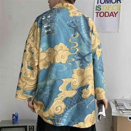 Japanese shirt men kimono Chinese geisha arrival street clothing harajuku 210626