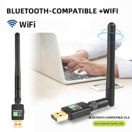 600M USB WIFI Blue-tooth 4.2 Adapter Dual Band 2.4G/5Ghz Wireless Wi-Fi Network Card Receiver 802.11b/n/g/AC For PC Laptop Card