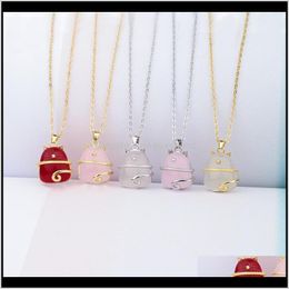 Pendant Necklaces & Pendants Jewelry Drop Delivery 2021 S925 Sterling Sier Animal Zodiac Totoro All-Match Simple Clavicle Chain Female Neckla