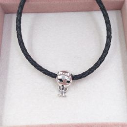 925 Sterling Silver Jewellery making kit authentic by pandora Skeleton Girl charms chain DIY handmade bracelet for women bead girls cute necklace pendant 799070C00