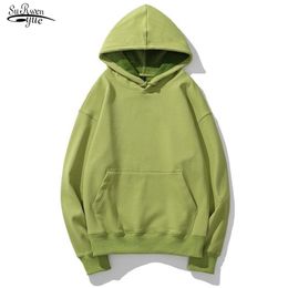 Women Fleece Hoodies Sweatshirt Winter Casual Solid Plus Size Pullover Jacket Ladies Clothing 11982 210508