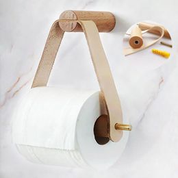wooden serviette holder Australia - Toilet Paper Holders Wall Mounted Holder Wooden Towel WC Serviette Papier Roll Stand For Bathroom Kitchen Accessories