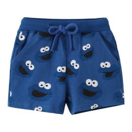 Jumping Metres Selling Blue Animals Print Boys Girls Shorts Drawstring Summer Baby Cotton Clothes Trousers Pants 210529