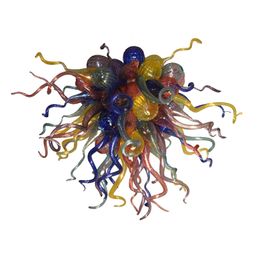 colored ceiling Australia - Hand Blown Glass Chandelier Lamp Bedroom Multi Colored Light Fixtures for Ceiling 60CM Lustre Suspension Luminaire Living Room