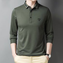 Autumn New Men's Business Urban Polo Shirt High Quality Brand Slim Long Sleeve POLO Top Male 210401