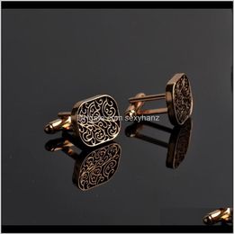 Cuff Links & Tie Clasps, Tacks Jewelry Drop Delivery 2021 The -End Men S Shirts Collocation Accessoriesgifts Classic Mens Fashion Design Carv