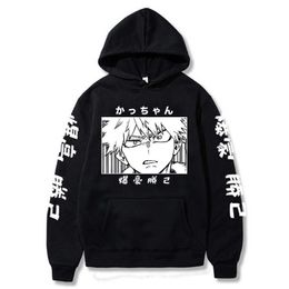 Harajuku My Hero Academia Unisex Hoodies Bakugou Katsuki Printed Men's Hoodie Streetwear Harajuku Sweatshirts Y0803