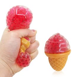 Squishy Ice Cream Fidget Toy Water Beads Squish Ball Anti Stress Venting Balls Funny Squeeze Toys Stress Relief Decompression Toys Anxiety Reliever