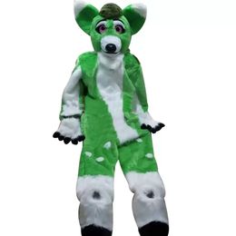 Festival Dress Green Plush Fursuit Mascot Costumes Carnival Hallowen Gifts Unisex Adults Fancy Party Games Outfit Holiday Celebration Cartoon Character Outfits