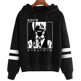 2021 Fashion Tokyo Ghoul Hoodies Streetwear Pullover Sweatshirt Men Fashion Autumn Winter Hip Hop Hoodie Pullover H1227