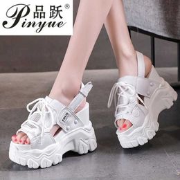 High Heels Sandals Women Shoes New Summer Wees Height Increasing 11cm Ladies Sandal Platform Chunky Shoes Sandalias Mujer X0728