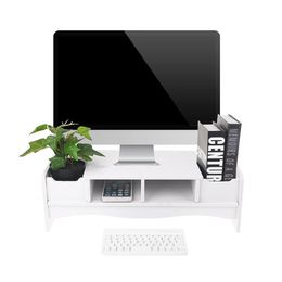 Monitor Riser Desktop Computer Stand LED LCD Laptop Notebook Support Stationery Holder File Storage Drawer Rack - .A