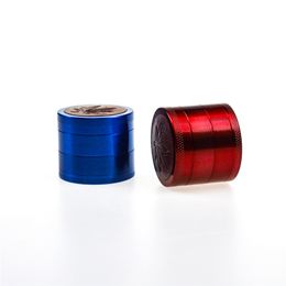 Diameter 40MM 85g Zinc-Alloy two Colours Tooth Drawer Tobacco smoking Grinders Mill Smoke Spice Crusher Grinder