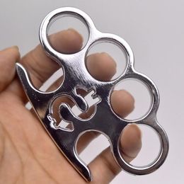 Weight About 119g Zinc Alloy Knuckle Duster Four Finger Self Defense Tool Fitness Outdoor Safety Defenses Pocket EDC Tools