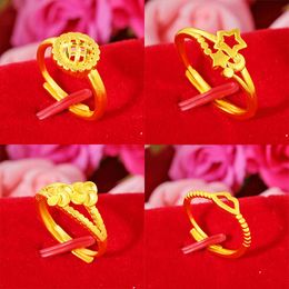 24k wedding bands Australia - women's Simple butterfly 24k gold plated Band Rings NJGR045 fashion wedding gift women yellow gold plate jewelry ring