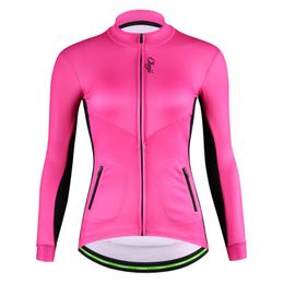 Racing Jackets CHEJI Winter Long Sleeve Women Cycling Jersey Road Bike Thermal Jacket Pro Team Female Bicycle Clothes
