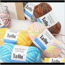 Clothing Fabric Apparel Drop Delivery 2021 Arrive 100Gball Cotton For Knitting Knit Wool To Crochet Thread Worsted Handmade Needlework Knitte