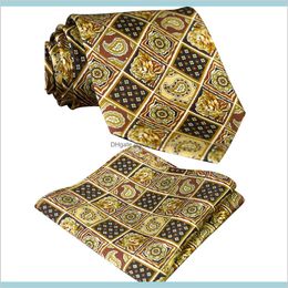 Neck Accessories Printed Vintage Ties Floral Pattern Multicolor 100Percent Silk Mens Neckties Printing Tie Sets 10Cm Fashion Brand202W