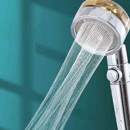 360 Rotated Rainfall Shower Head Filter Systems Bathroom Faucet High Pressure Turbo Fan Water Saving Spray Bathroom Accessory H1209