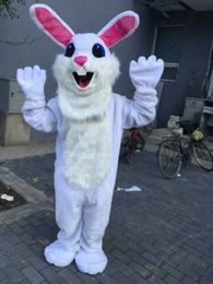 Festival Dress White Rabbit Mascot Costumes Carnival Hallowen Gifts Unisex Adults Fancy Party Games Outfit Holiday Celebration Cartoon Character Outfits
