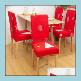 -Sashes Textile Home Gardenspandex Съемный стул Er Растяжение Обеденные сиденья эластичный столовый рождественский банкет свадебный декор 40 дизайнов доктор