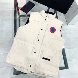 Men's Vest 2021FW Warm Windproof Waistcoat No Sleeveless Jacket Puffer Women's Comfortable Outer Coats with 3D Badge Wholesale