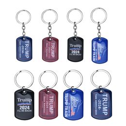 2024 Election Keychain Pendant Trump Stainless Steel Keychains Luggage Decoration Key Ring Creative Gift