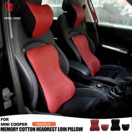 For Mini Cooper Universal Car Memory Foam Headrest Neck Pillow Seat Support Lumbar Auto Cushion Quilt Waist Backrest Accessories