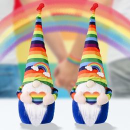 Party Supplies Rainbow Gnome Colourful Plush Gay Lesbian Doll Scandinavian Tomte Nisse Farmhouse Home Kitchen Decor LGBT Gift PHJK2110
