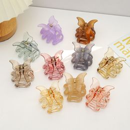 S2820 Fashion Jewellery Jelly Candy Colour Resin Hairpin Butterfly Hair Clip Bobby Pin Lady Girl Butterfly Barrette Hair Accessories