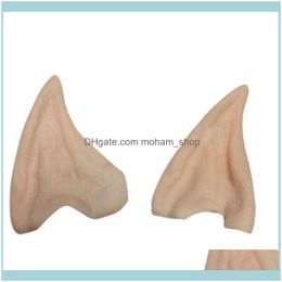 Masks Festive Supplies Home & Gardenwholesale-Latex Fairy Pixie Elf Ears Cosplay Aessories Larp Halloween Party Latex Soft Pointed Prostheti